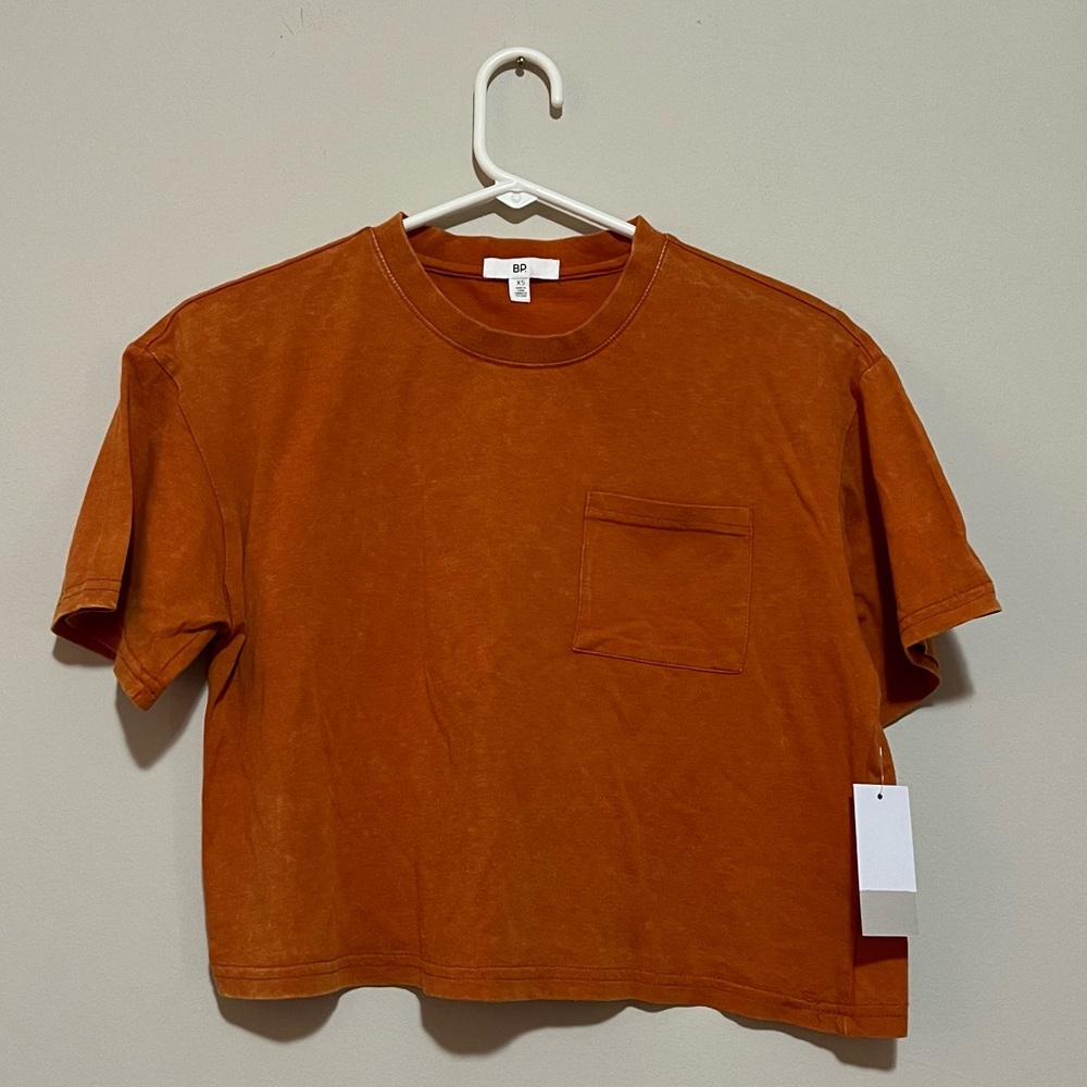 BP XS new cropped top rusty orange color loose fit